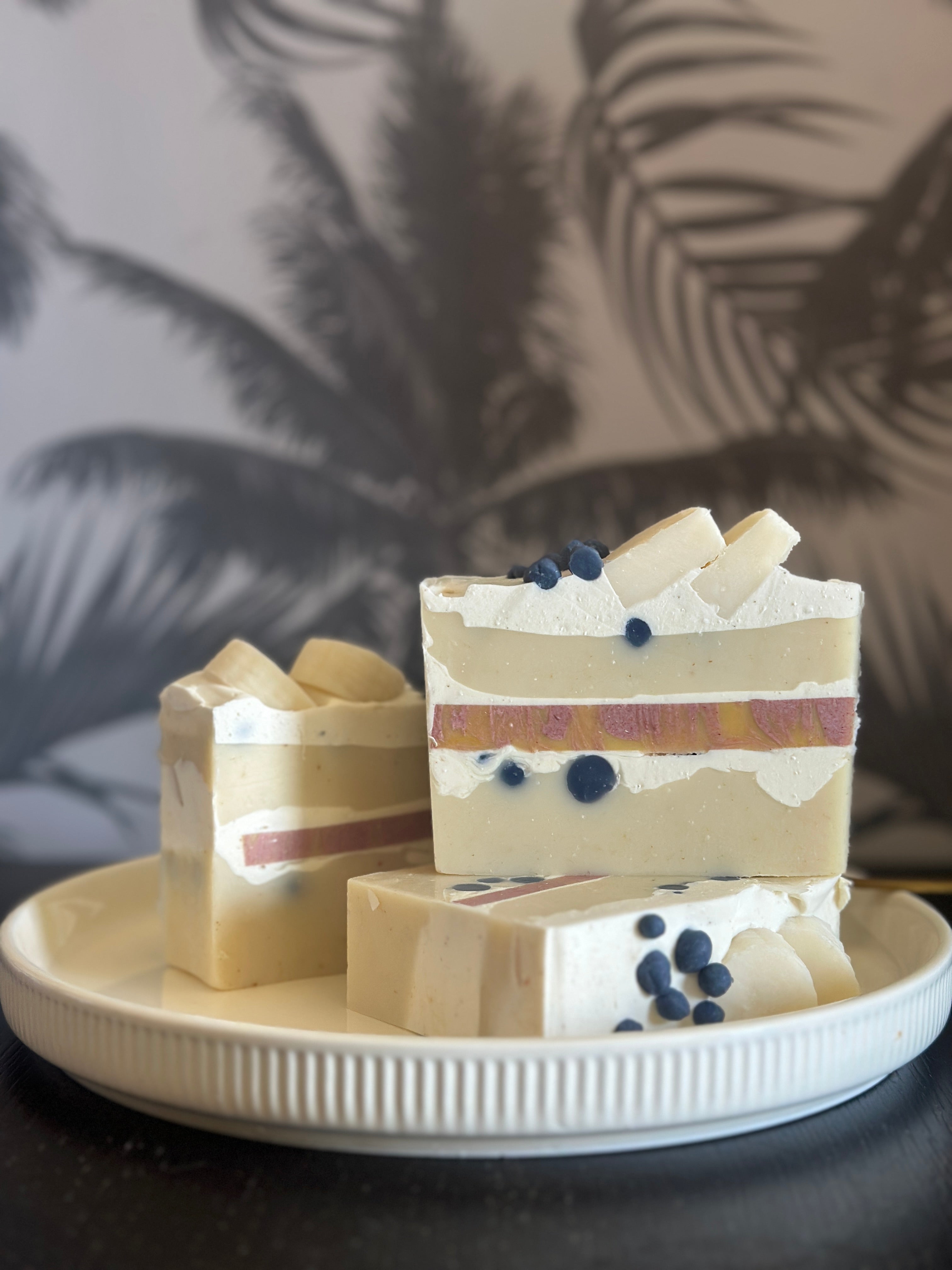 Red, White and Blueberry - America's Birthday Cake! Handcrafted Soap Bar