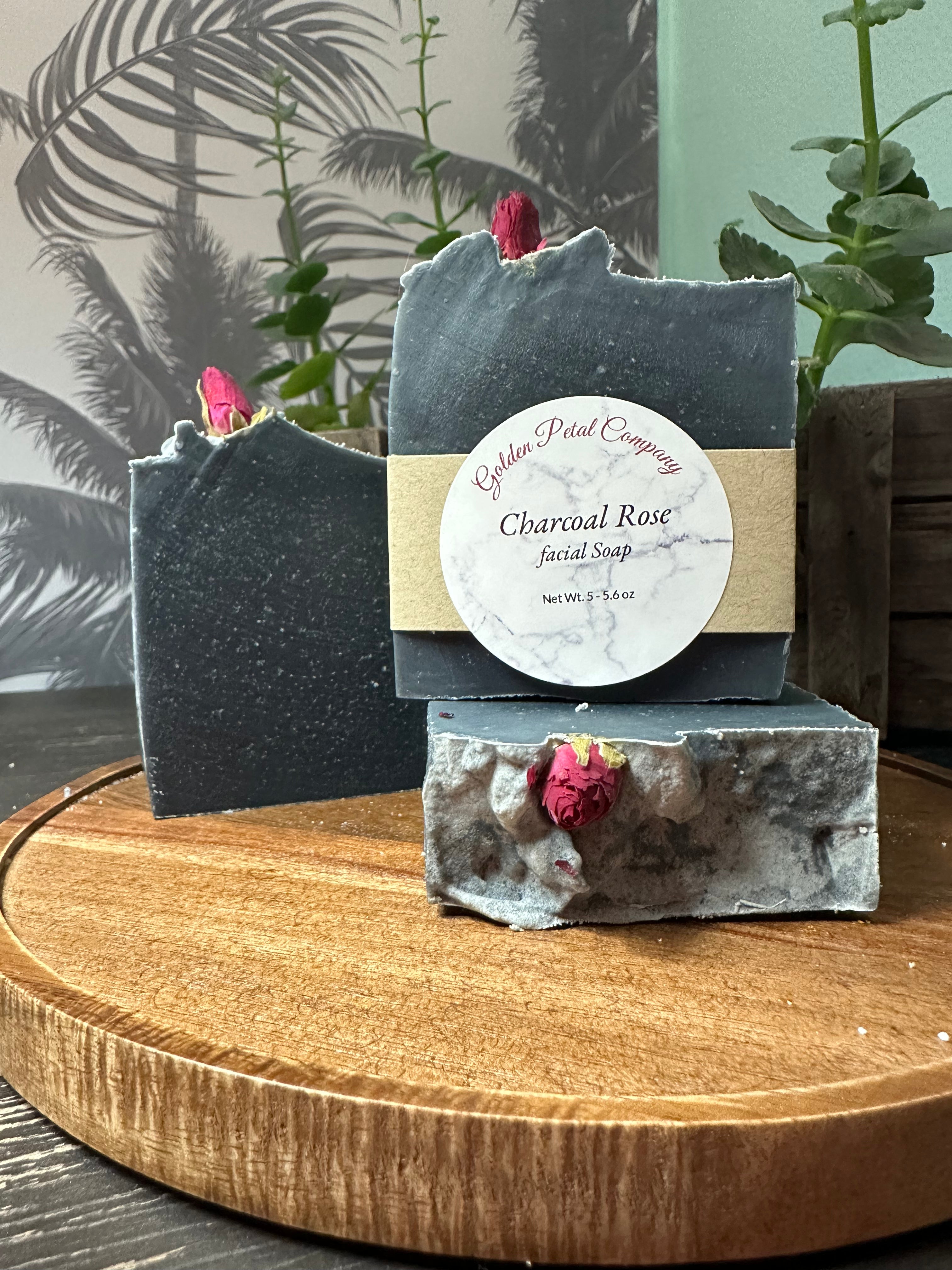 Charcoal Rose Facial Soap Bar
