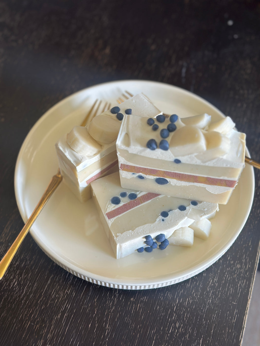 Red, White and Blueberry - America's Birthday Cake! Handcrafted Soap Bar