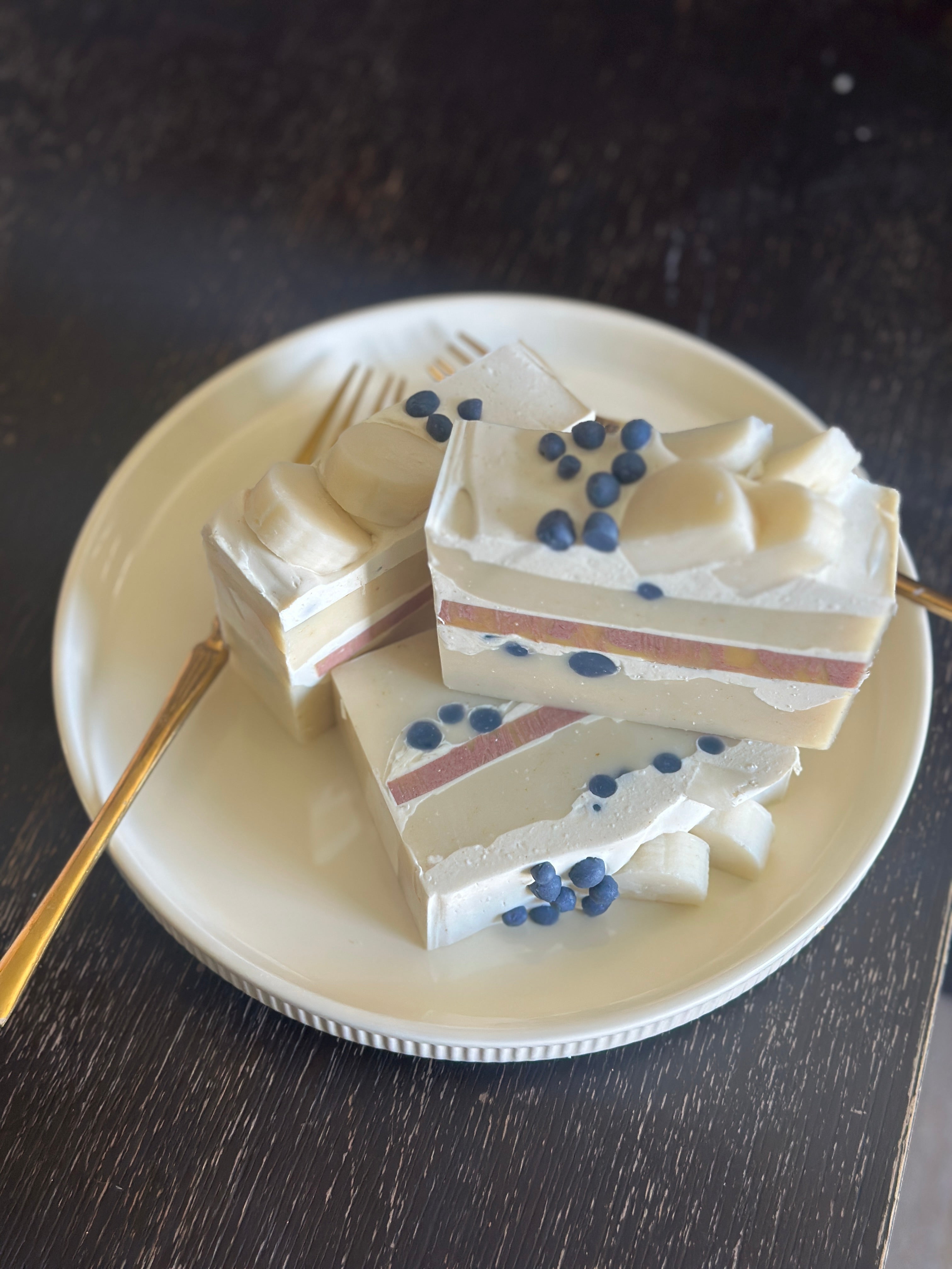Red, White and Blueberry - America's Birthday Cake! Handcrafted Soap Bar